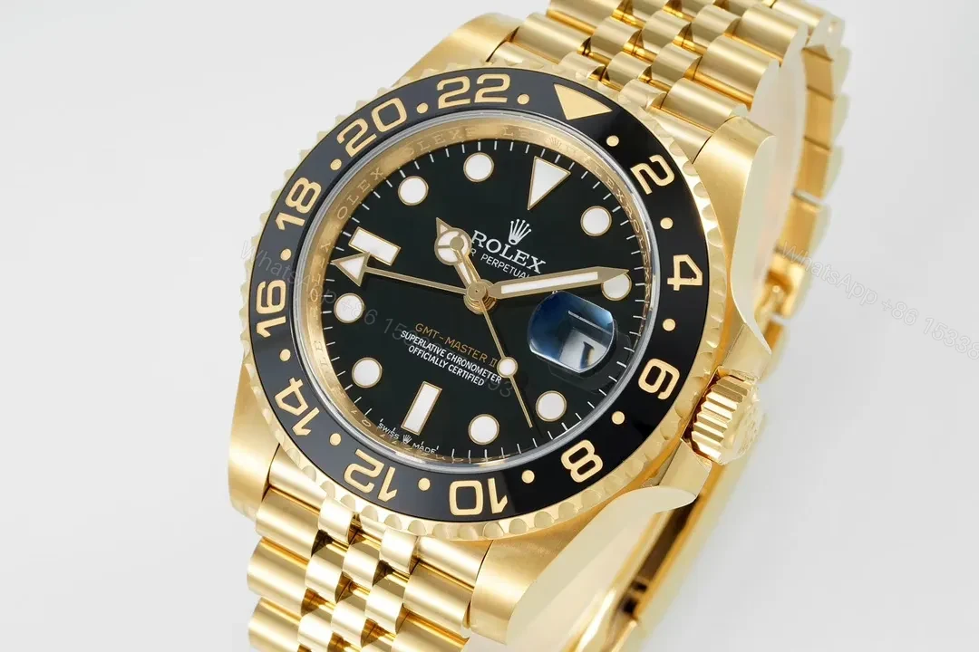 View 3 of EW Factory Clean Factory EWE V5 Gold GMT Black Bezel Watch