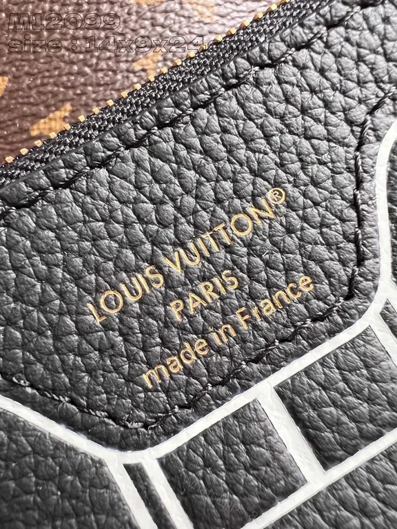 View 2 of Louis Vuitton-Inspired Monogram Carry: Compact Luxe Bag with Front Pocket