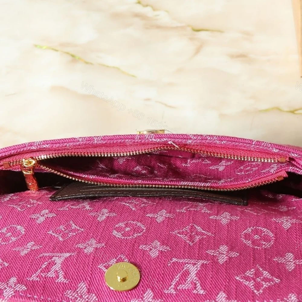 View 6 of Louis Vuitton Wallet On Chain Ivy Monogram Denim Fuchsia 23Cm