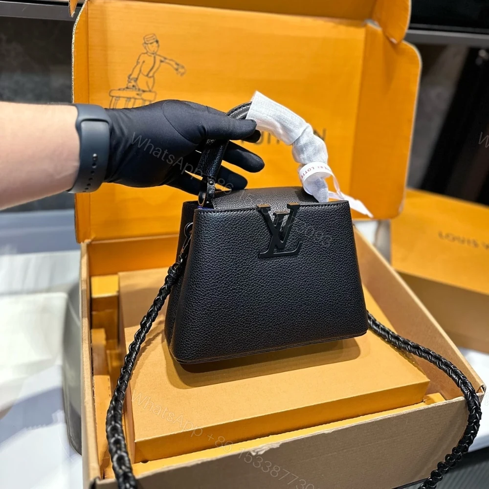View 2 of Louis Vuitton Capucines East West Mini Optic Black 19Cm M23955