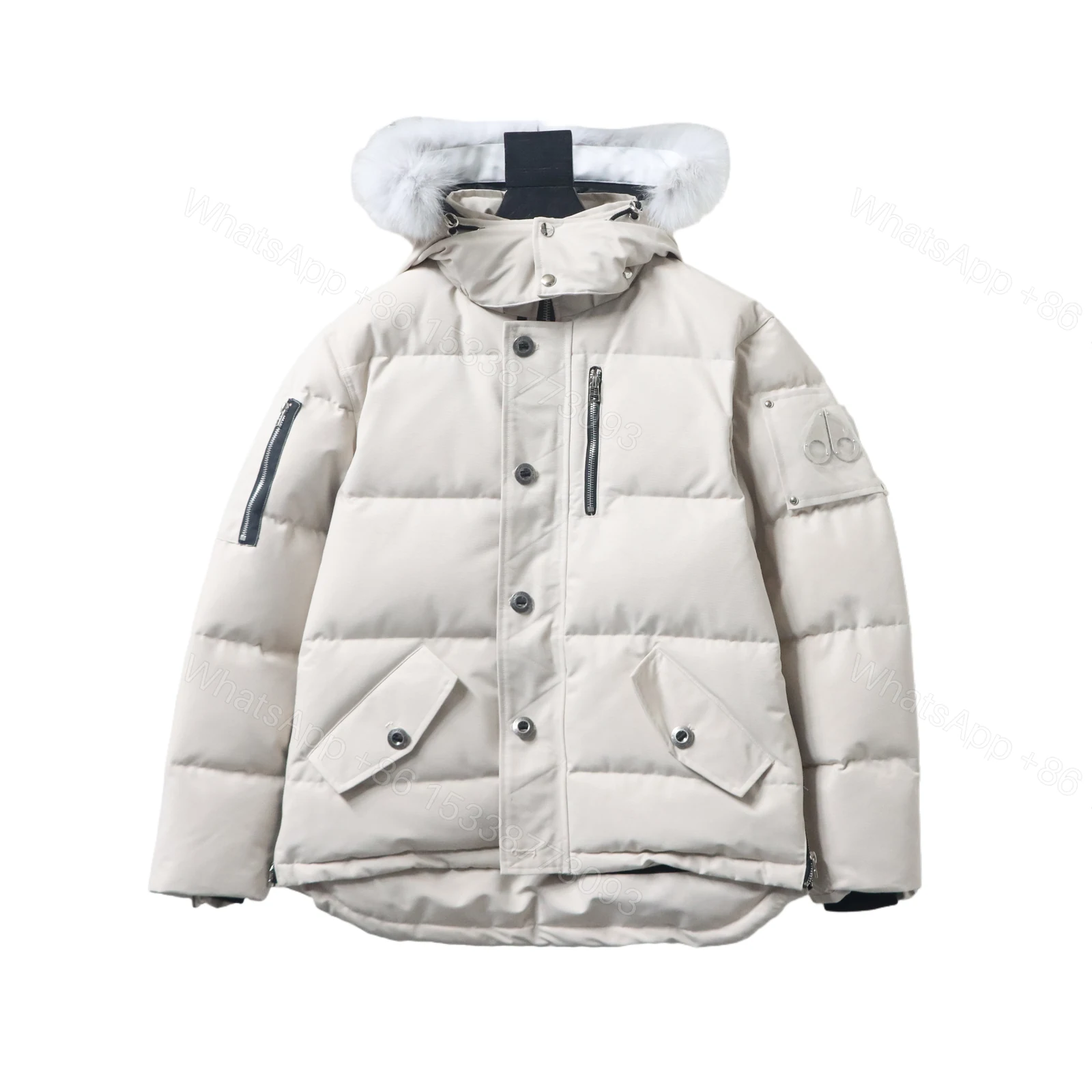 View 12 of Moose Knuckles Men's Shearling 3Q Jacket off-white
