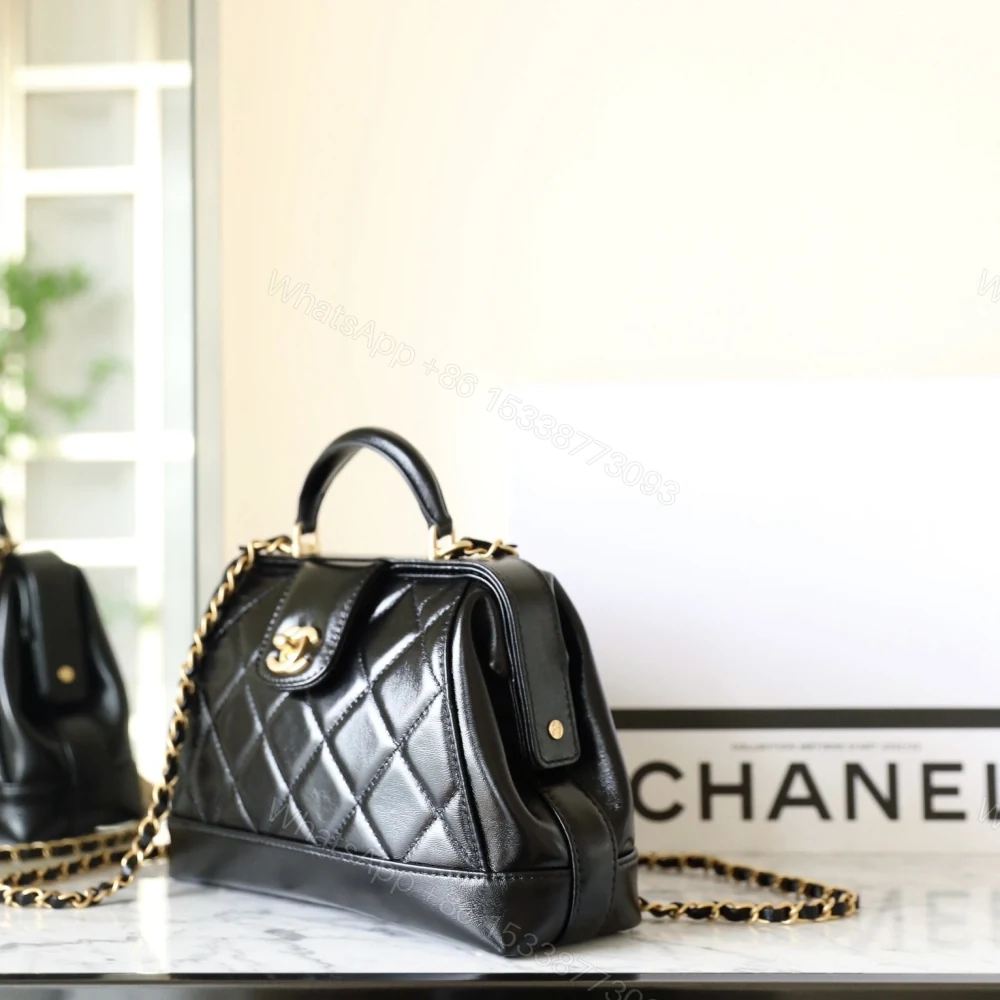 View 4 of 高仿Chanel*24A系列AS5058拋光小羊皮單肩包黑色免檢版