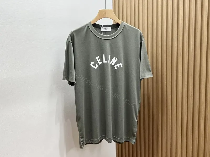 Olive Cotton Draped Tee — Minimalist Luxe Comfort — view 1