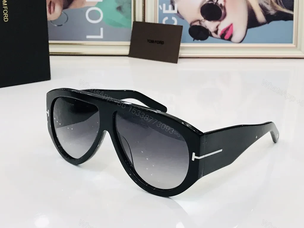 View 9 of Pink Gradient Tom Ford Cat-Eye Sunglasses, Oversized Acetate, UV400