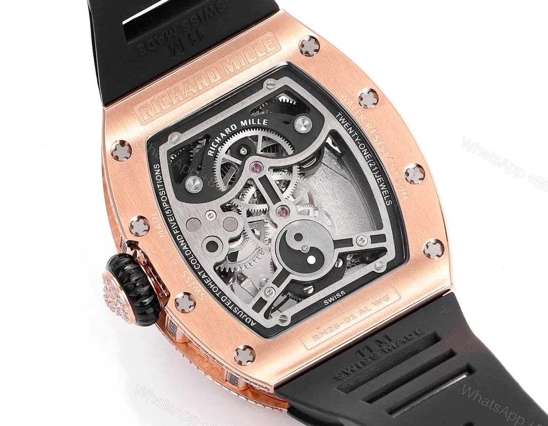 View 8 of Richard Mille RM26-01 Panda Tourbillon Watch Diamond Set National Treasure Panda Bamboo Art Dial Mechanical Luxury Edition RM26-01-PND-BAM