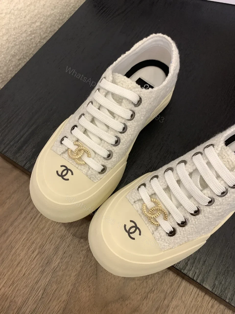 View 3 of Lux Knit High-Tops: Leather Trim, Luxe Emblem Sneaker