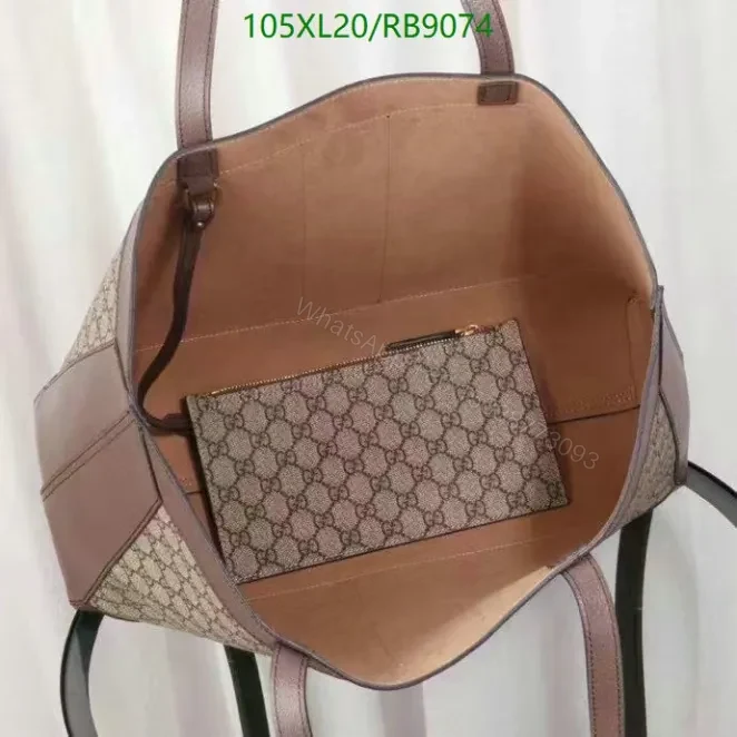 View 4 of Gucci Ophidia GG Supreme Brown Leather Bag RB9074