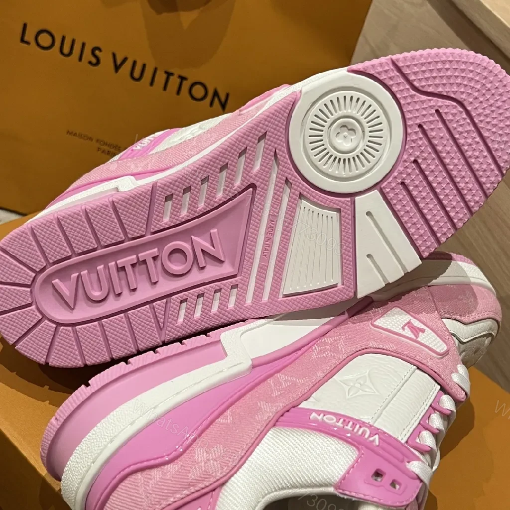 View 8 of Playful Pink Leather Court Sneakers — Cushioned All-Day Comfort