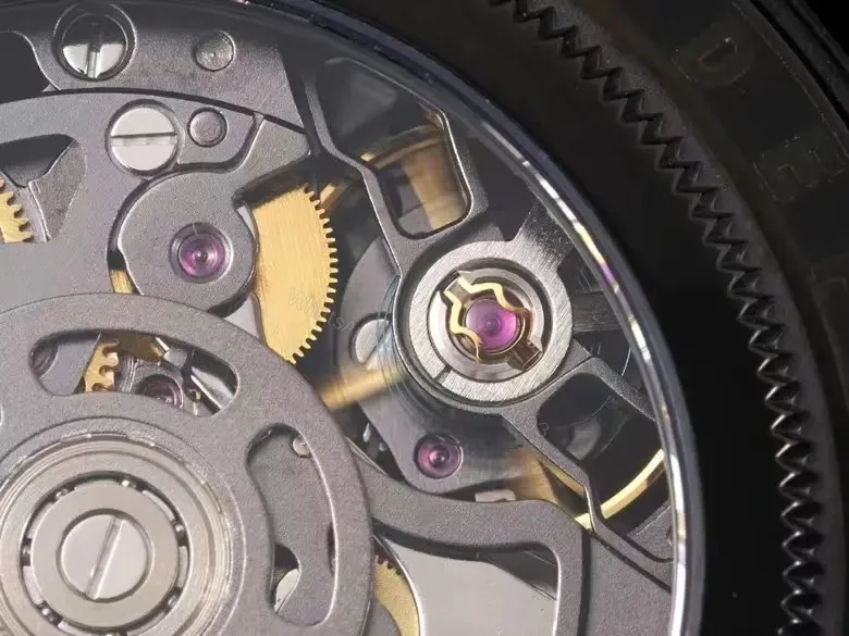 View 7 of Best Rolex Daytona Skeleton Green replica 40MM Mint Rubber Strap Carbon Edition ROLEX-DAYTONA-SKEL-GRN-RUB-40