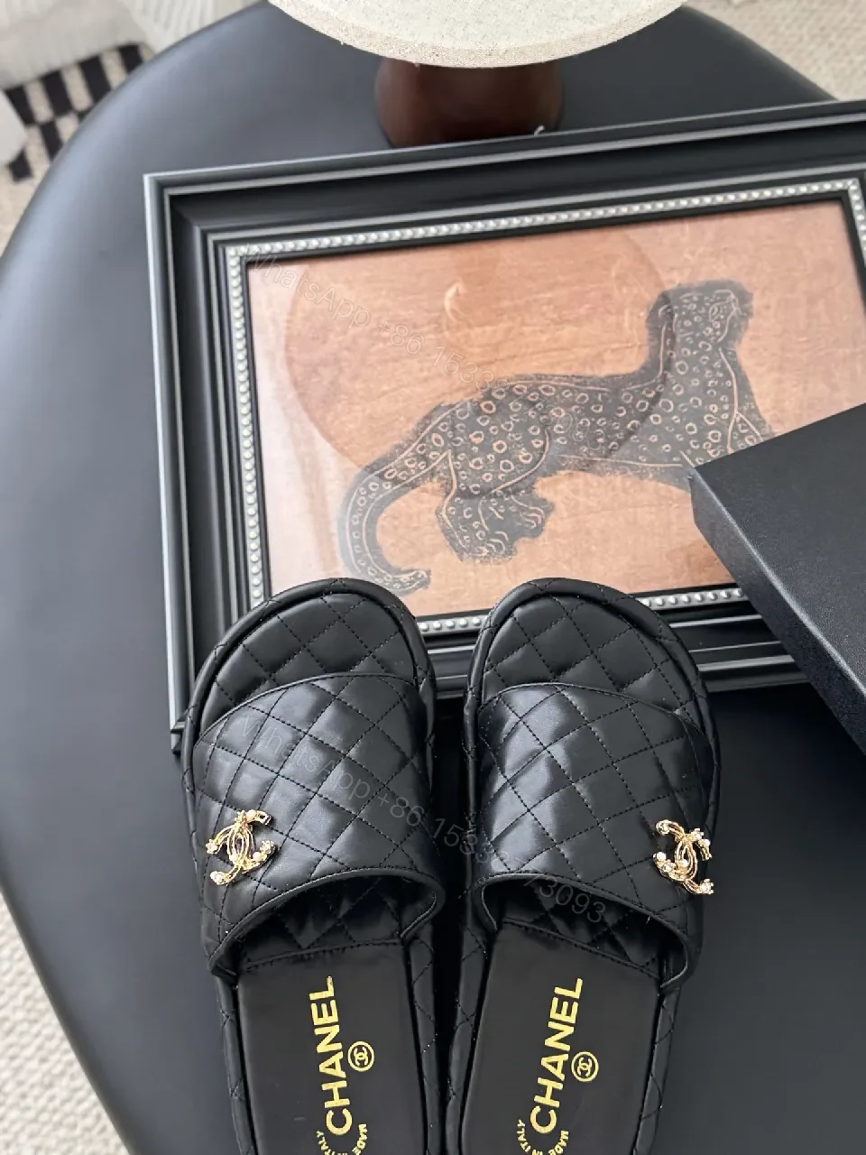 View 8 of Quilted Leather Set: Timeless Black Luxury Duo