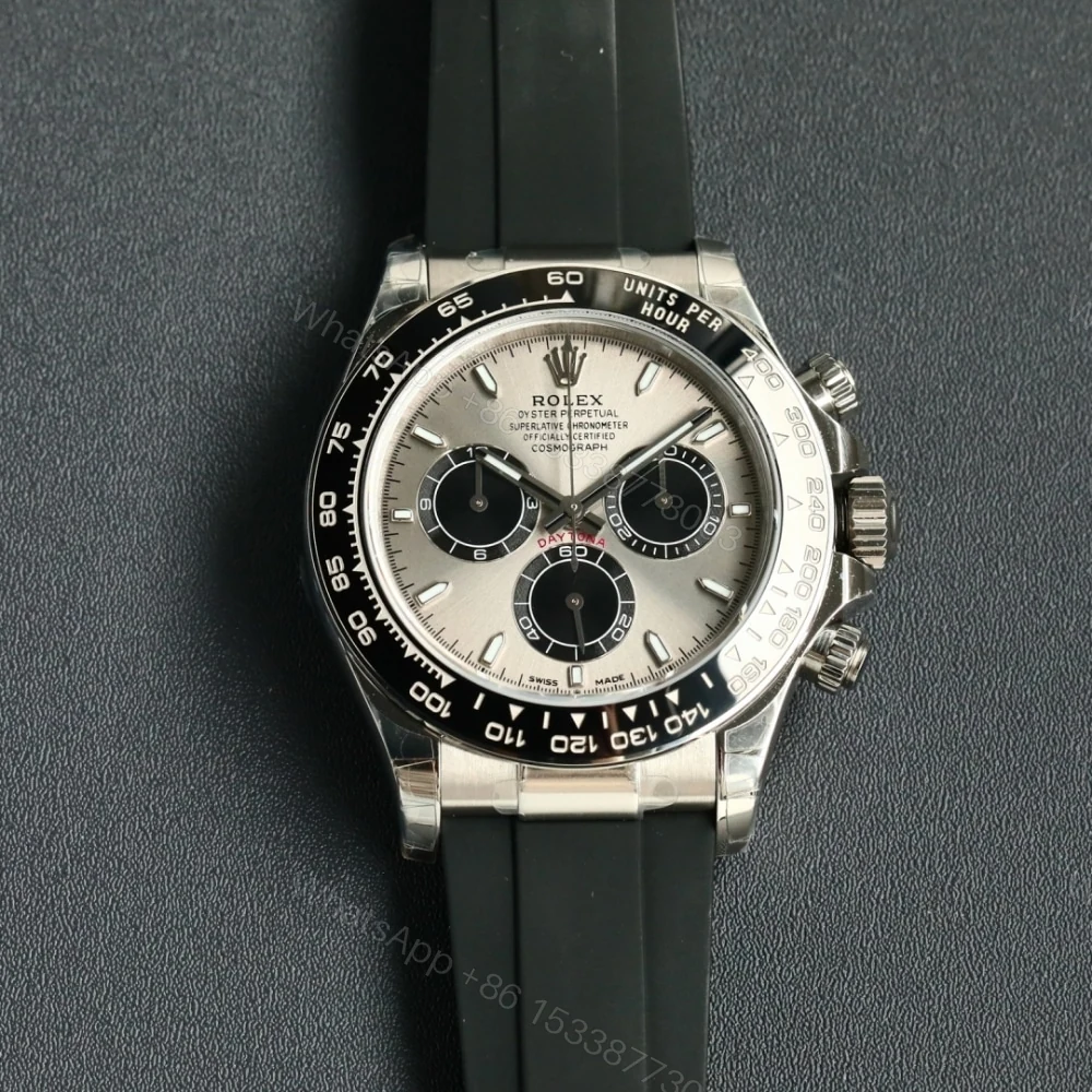 View 2 of Rolex Cosmograph Daytona Silver Oysterflex 40Mm