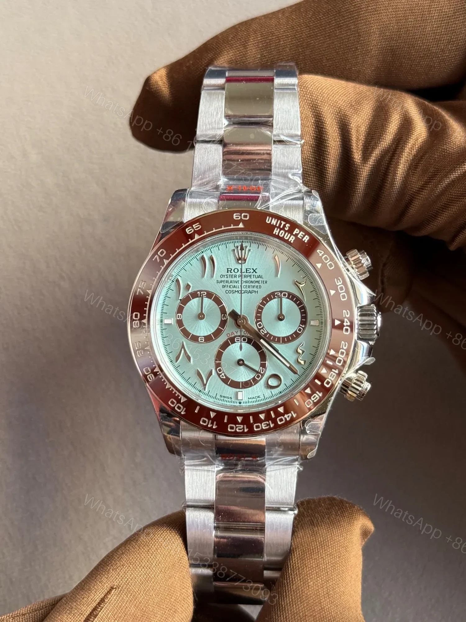 Rolex Daytona Open Caseback Arabic Numerals Platinum — view 1