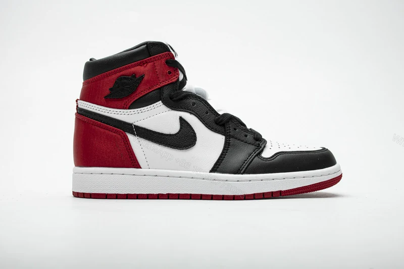 View 2 of Air Jordan 1 Retro High Satin Black Toe CD0461-016