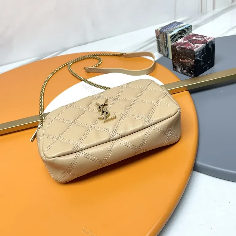 View 8 of Chic Quilted Chain Bag â€“ Nude Leather, Luxury Everyday