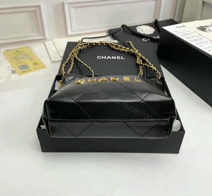 View 6 of Chanel 22 Mini Handbag DF5228 – Black Calfskin
