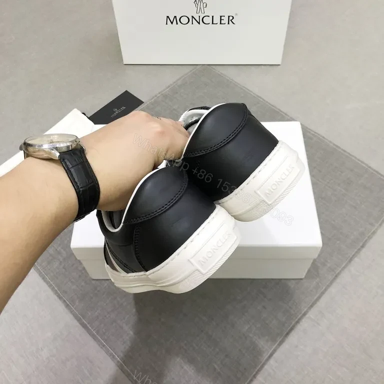 View 6 of Sleek Black + Leather + Color-Block Sneakers + All-Day Comfort + Sneaker