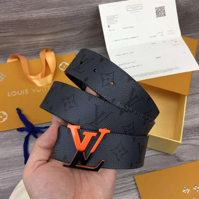 View 8 of LOUIS VUITTON INITIALES 40MM REVERSIBLE MONOGRAM CANVAS BELT – B90
