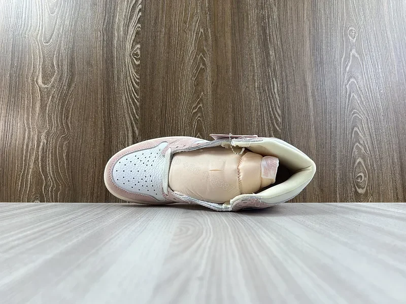 View 2 of Chic Hybrid High-Top Sneakers: Soft Pink & Gray Leather
