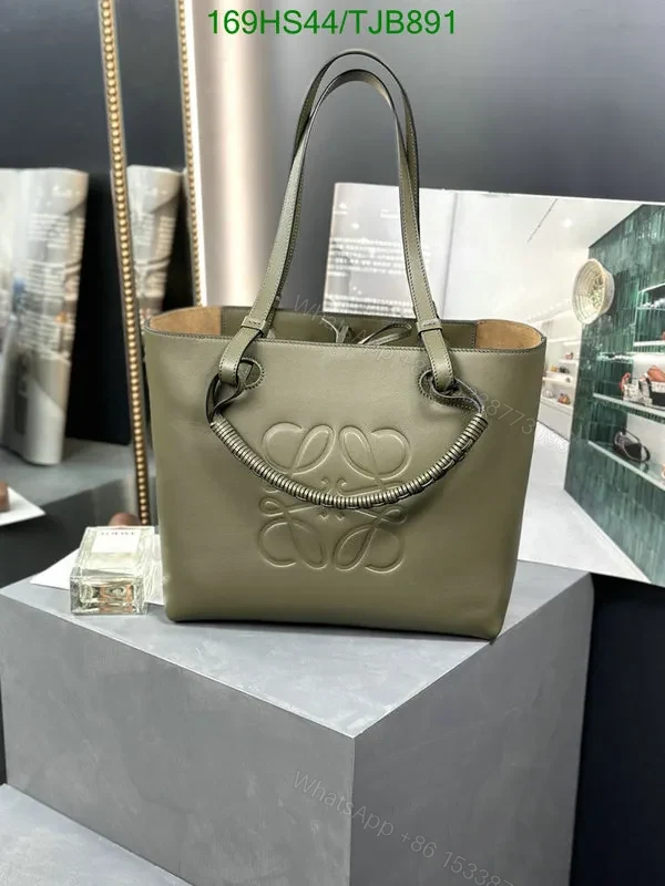 View 3 of Loewe Small Anagram Tote in Brown Classic Cowhide 011830