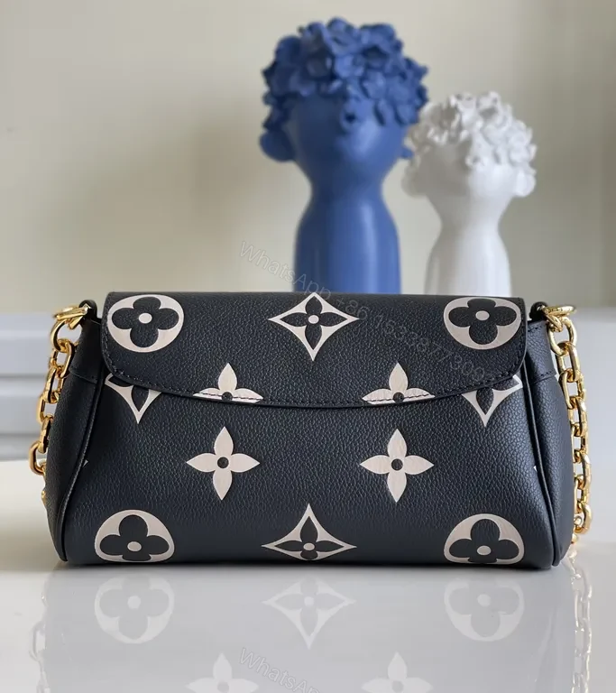 View 9 of Chic Monogram Calfskin Crossbody with Gold Chain