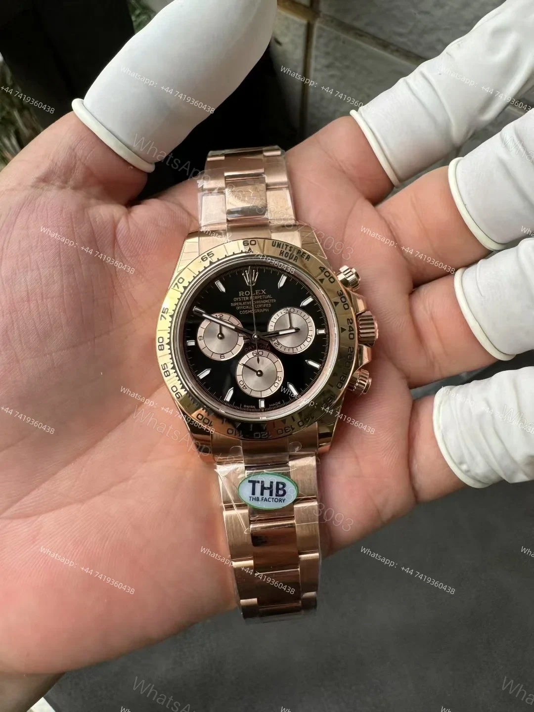 View 4 of Rolex Daytona Super Clone M126505-0001 Rose Gold Black Dial 4131 Movement