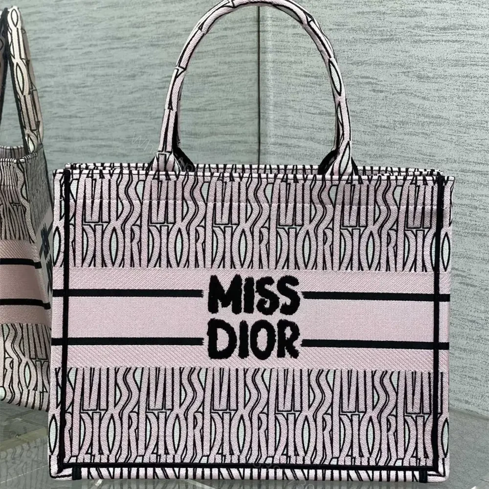 View 5 of 高仿Dior*BookTote系列M129M082購物袋Miss粉色中號免檢版