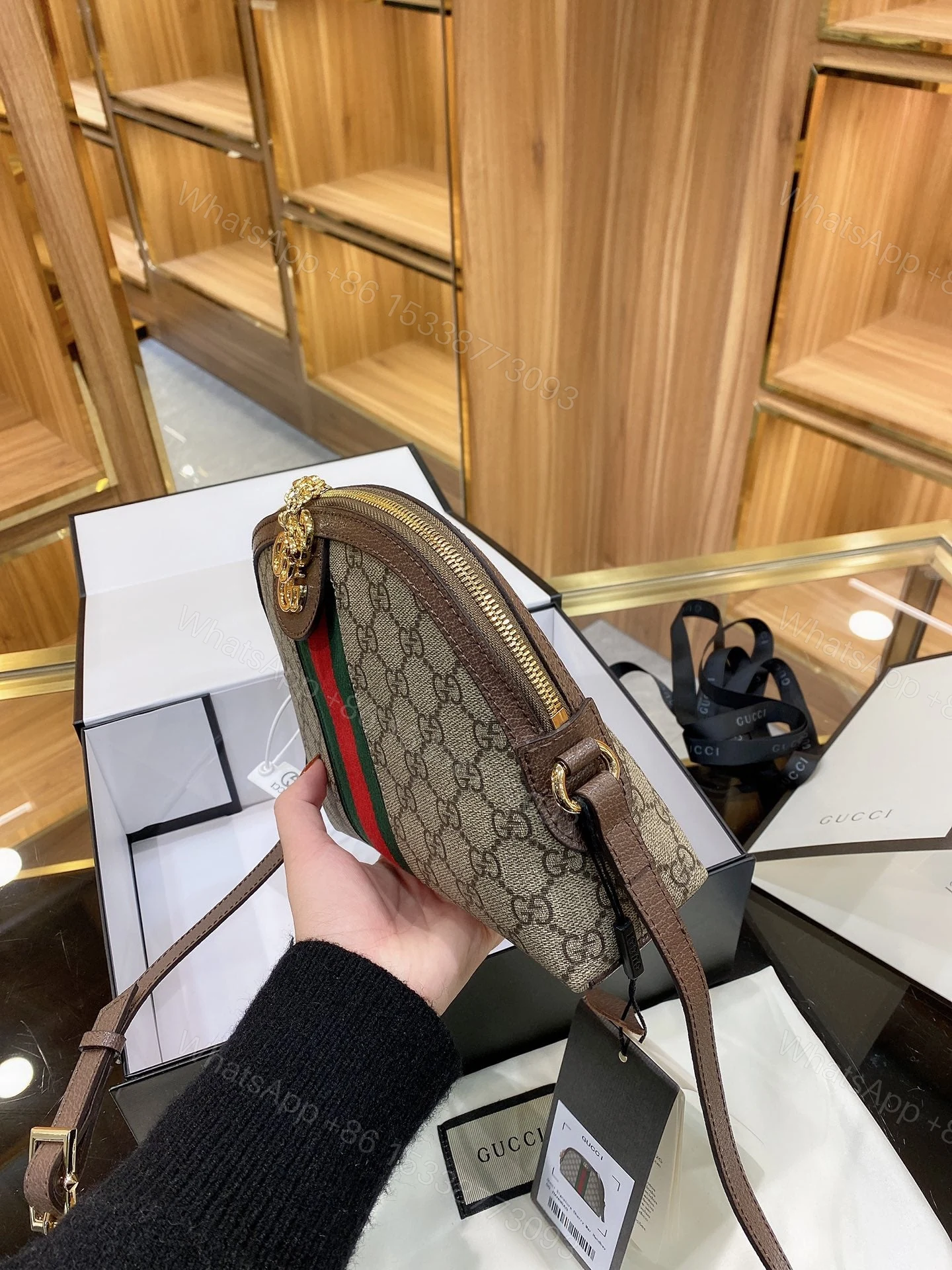 View 2 of Gucci Ophidia GG Shoulder GG Supreme