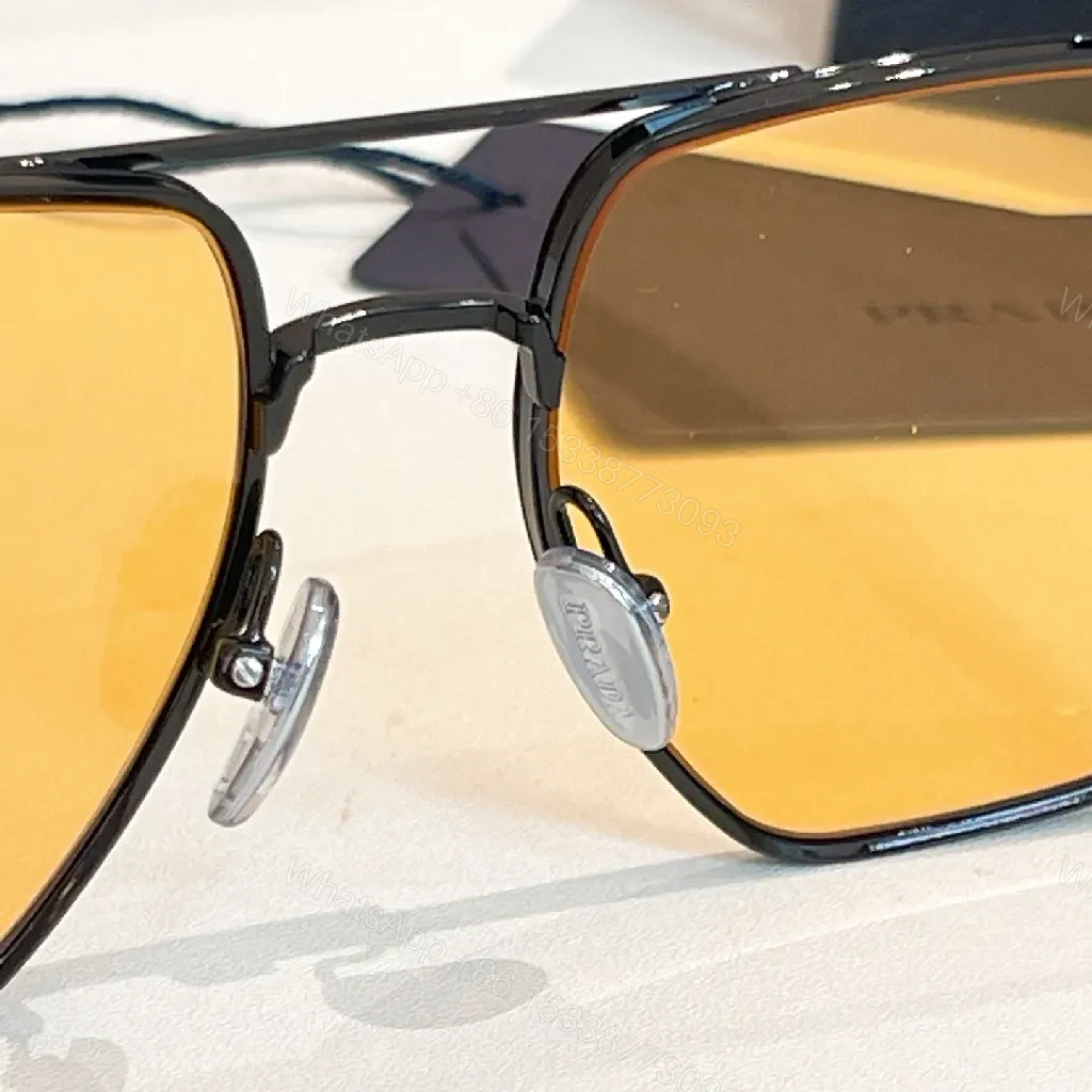 View 6 of Aviator Sunglasses Sunset Amber Lenses, Minimal Metal Frame
