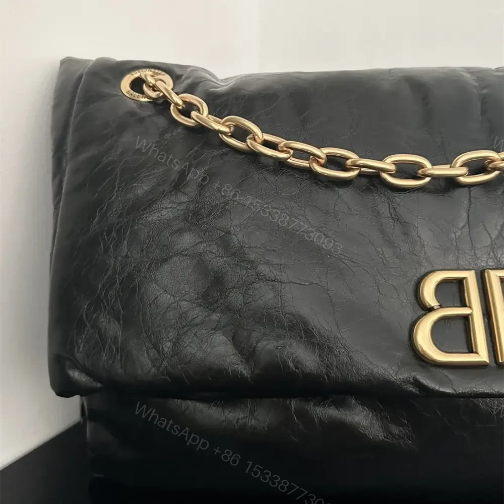 View 3 of 高仿Balenciaga*Monaco系列新款單肩包黑金L