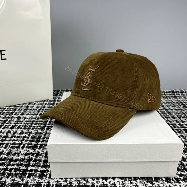 Corduroy YSL-Inspired Cap: Subtle Luxury, All-Day Comfort — view 1