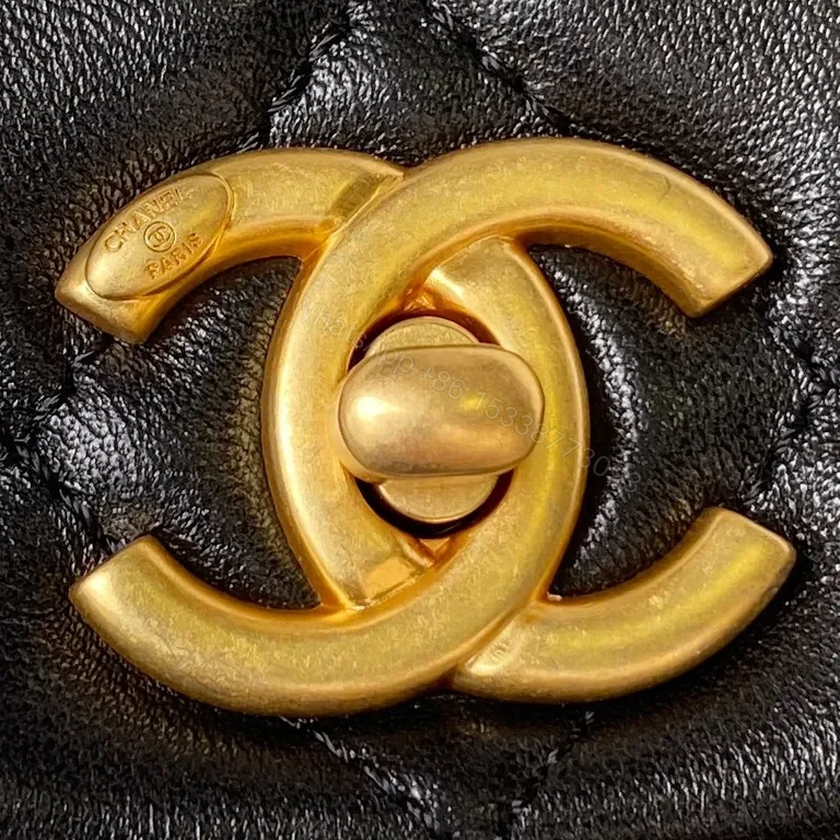 View 8 of Quilted Black Leather Shoulder Bag - Chic, All-Day Luxury