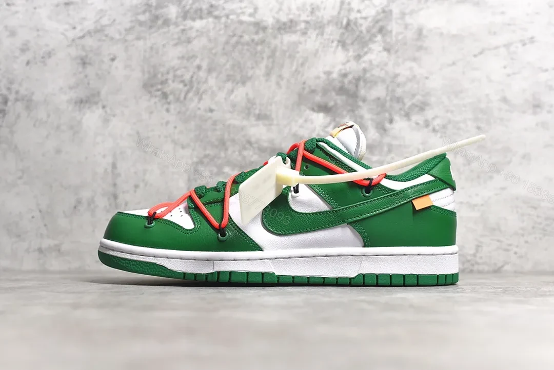 Nike Dunk Low Off-White Pine Green Replicas — view 1