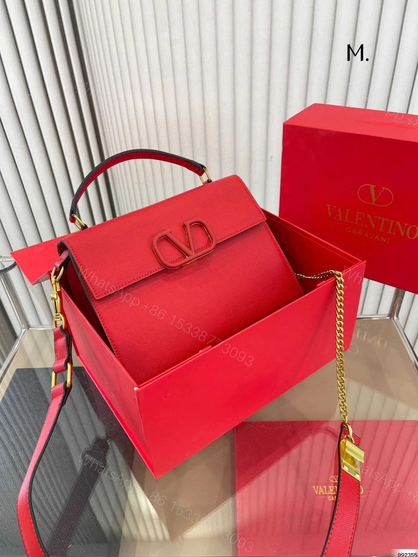 View 2 of VALENTINO GARAVANI SMALL VSLING HANDBAG RED 25CM