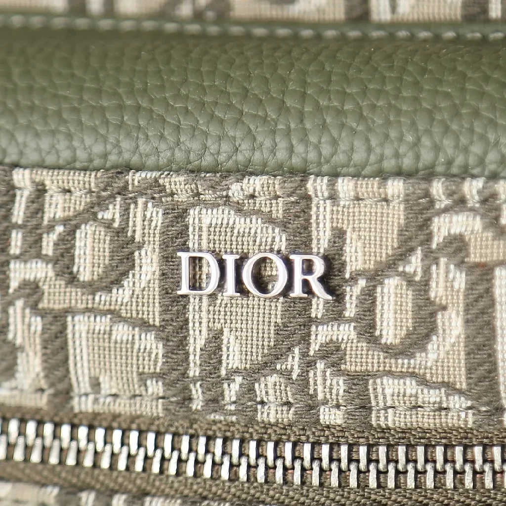 View 2 of Olive Monogram Backpack: Premium Canvas, Compact Design, All-Day Comfort