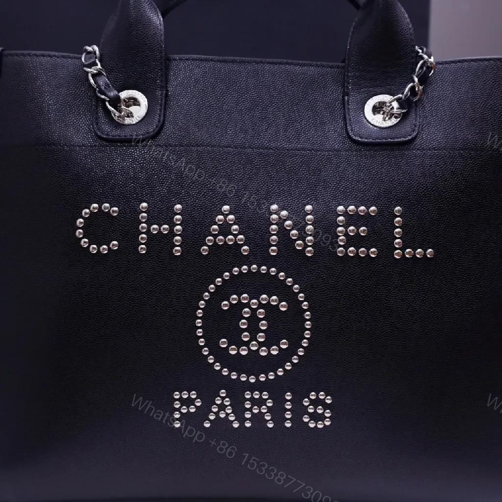 View 9 of Embellished Tote Bag: Leatherette, Bold Couture, Everyday Luxury