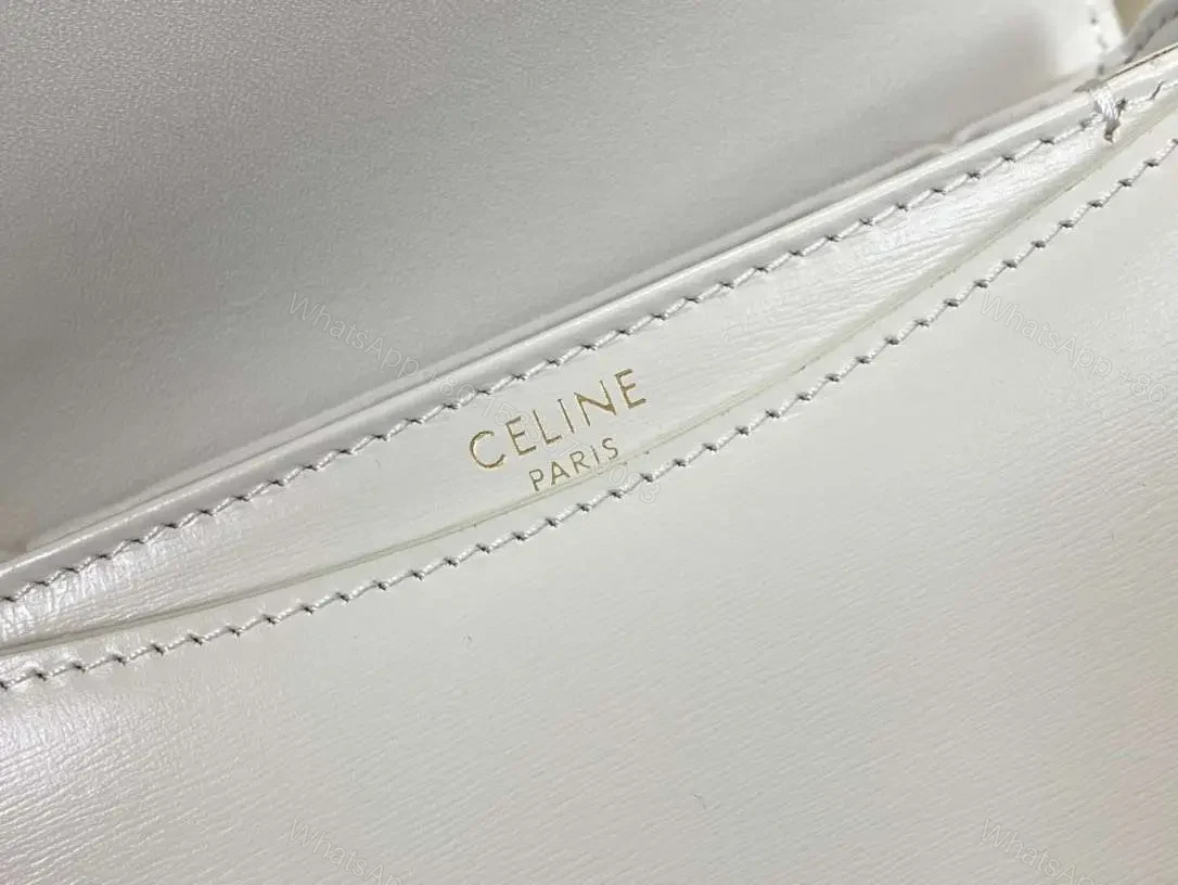 View 3 of Celine Handle White Smooth Leather 15.5×11.5x5cm