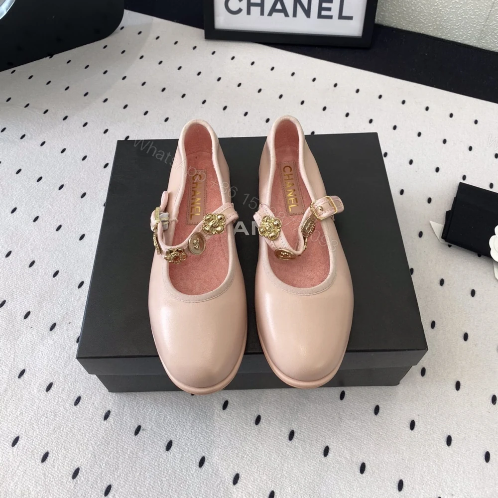 高仿Chanel*G45778M圓頭塔扣芭蕾舞鞋粉色免檢版 — view 1