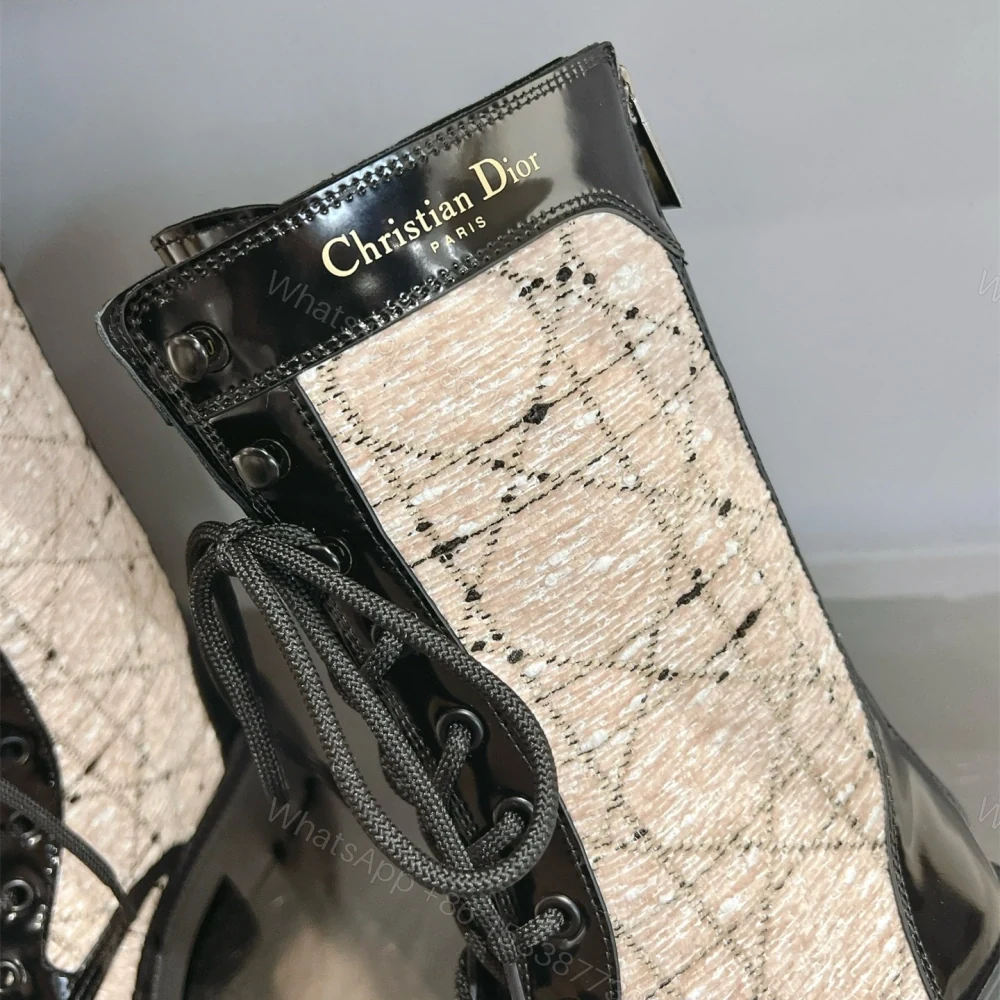 View 6 of 高仿Dior*D-Unit系列KDT133走秀款工裝中筒靴秋冬季膚色免檢版