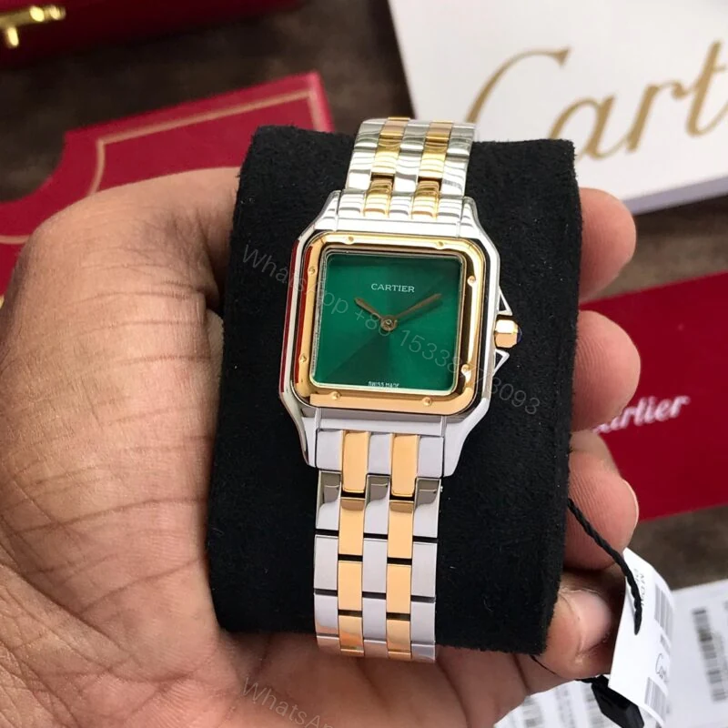 View 2 of Cartier Panthere De Santos Green Dial 22mm Quartz