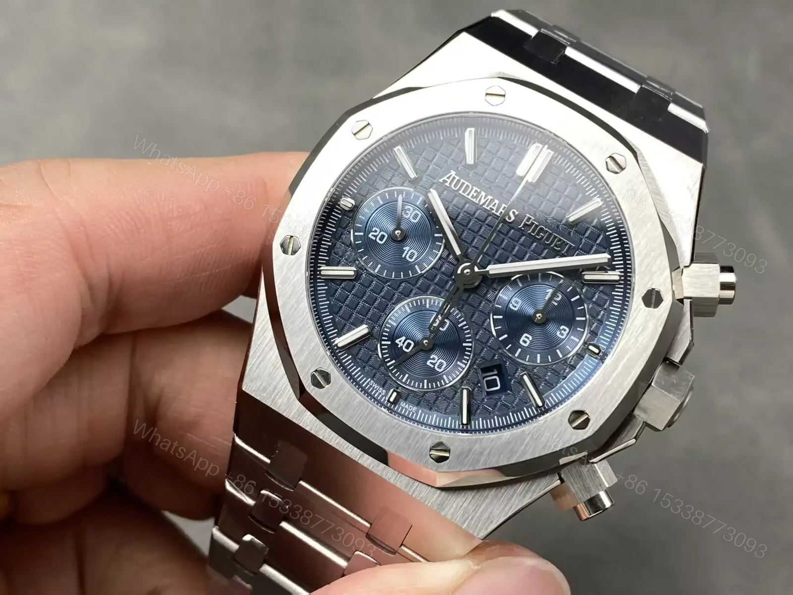 View 2 of Audemars Piguet Royal Oak Chronograph 38 Blue Dial Stainless Steel 26715ST.OO.1356ST.01