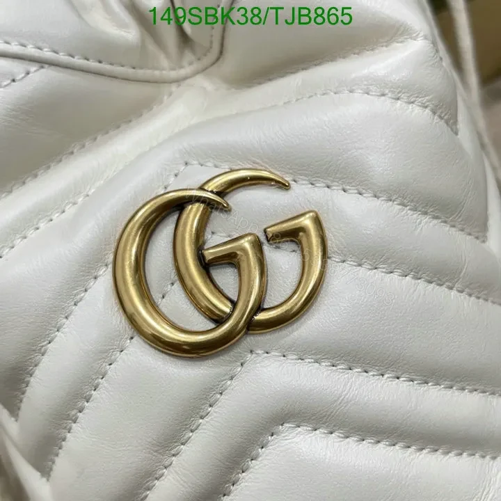 View 13 of Gucci Red Matelassé Leather Mini Bucket Bag 575163