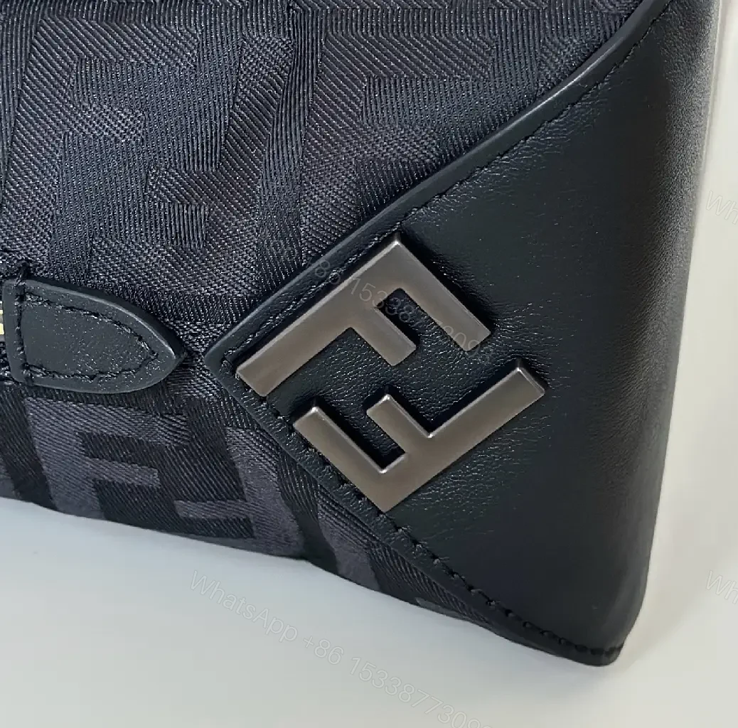 View 9 of Compact Luxury Crossbody: Monogram Texture Handbag