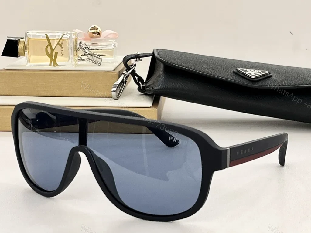 View 8 of Black Acetate Shield Sunglasses â€“ Prada Modern Luxe