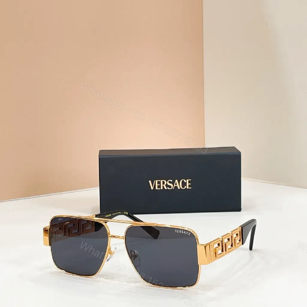 View 3 of Bold Pilot Sunglasses: Brown Lens, Slim Metal Frame