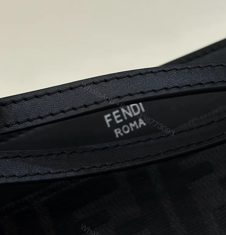 View 4 of Monochrome Fendi-Texture Clutch: Sleek, All-Day Style