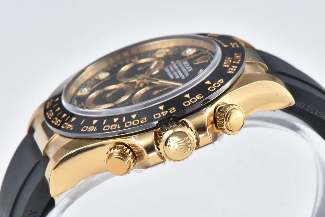 View 4 of GS Factory Clean Factory Clean Rolex Daytona Gold Black Enamel Watch