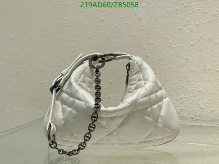 View 7 of Dior Replica Quilted Leather Medium Bag ZB50585 in Black and White