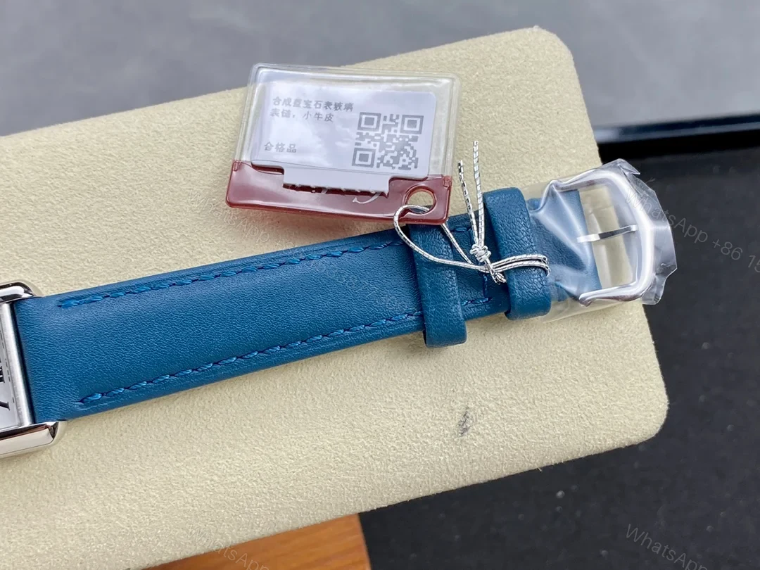 View 6 of Cartier Tank Must Mini Quartz Watch 22MM Light Blue Dial Leather Strap Premium Edition CAR-TANK-MUST-MINI-LBL-22