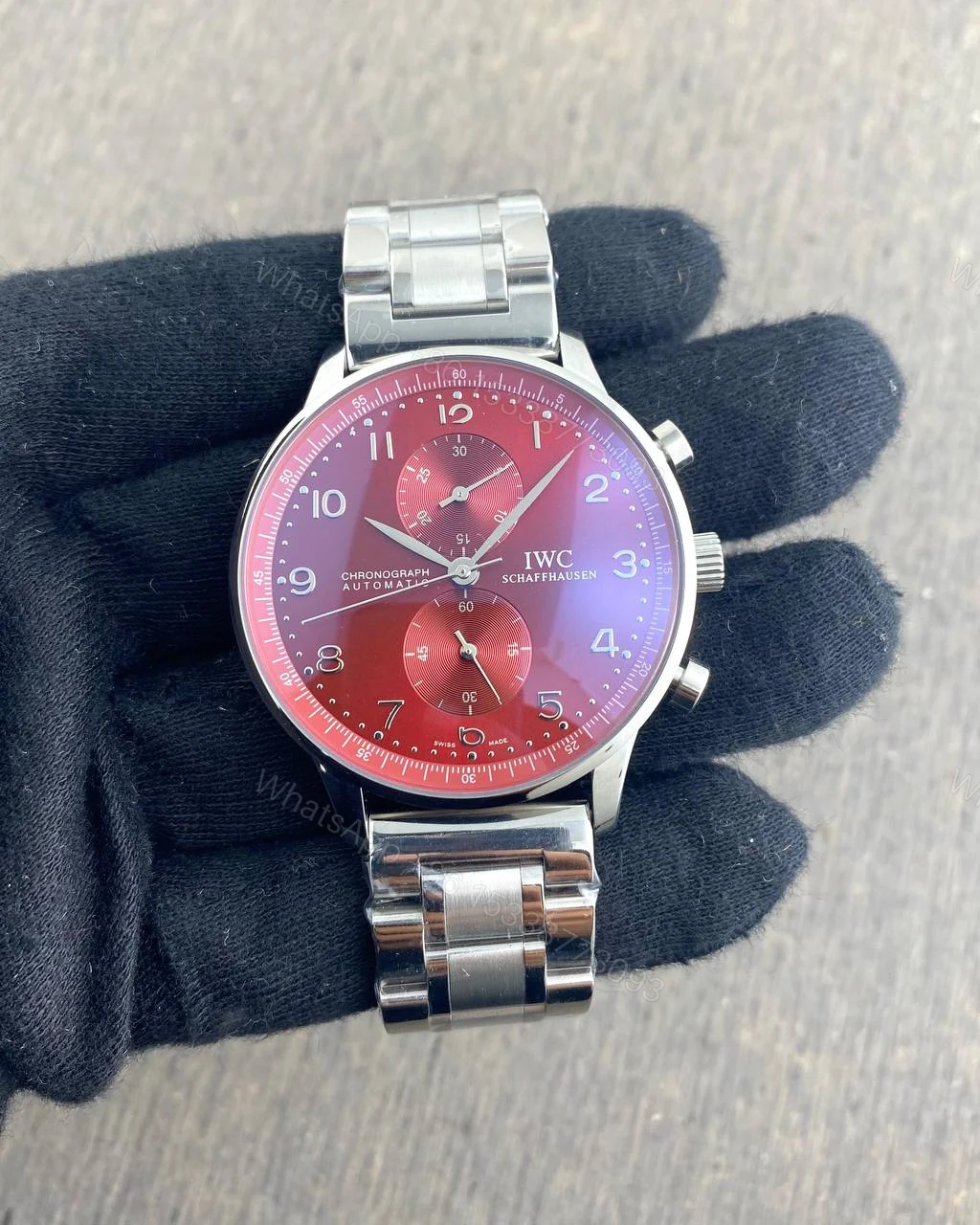 View 2 of IWC Schaffhausen Red Dial 42mm Automatic Chronograph