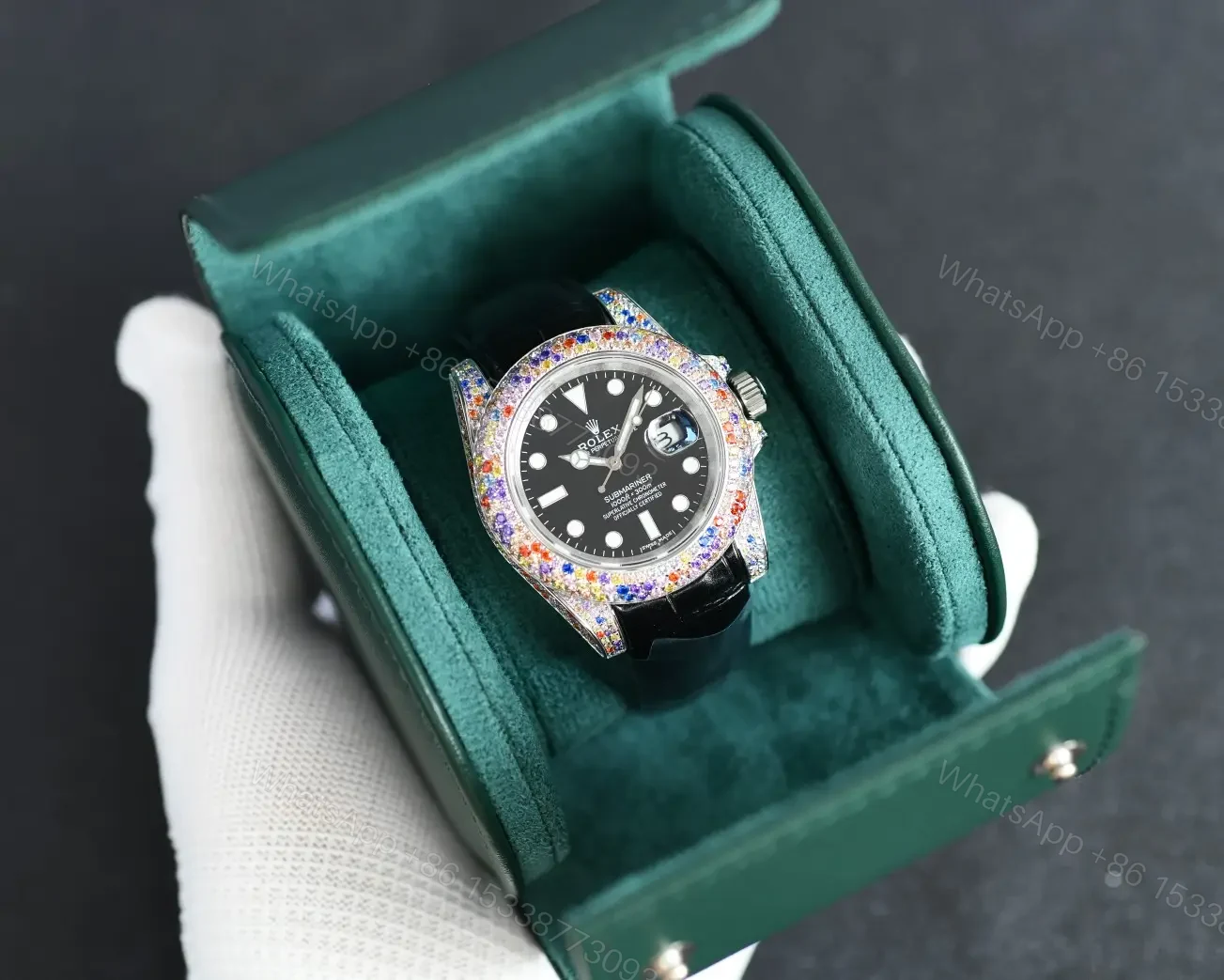 View 3 of Mesmerizing cotton candy yacht master replica 40MM White Gold Edition RG-YM40-COTTON-CANDY-WG